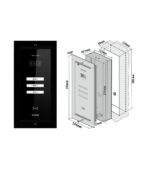 SMART VIDEO PANEL - 3 FAMILIES, FLUSH MOUNTING, BLACK - Image 9