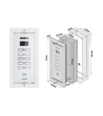 SMART VIDEO PANEL - 5 АБОНЕНТОВ, FLUSH MOUNTING, БЕЛОЕ — изображение 2