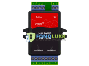 Line switch for 2 doorphones