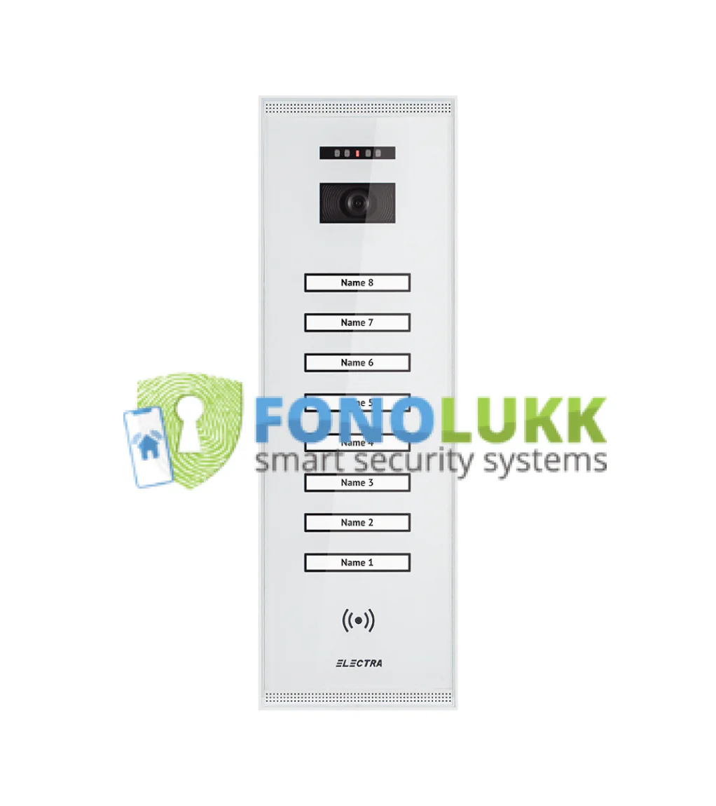 8 Fam. Surface alb Fonolukk - Smart Video Panel