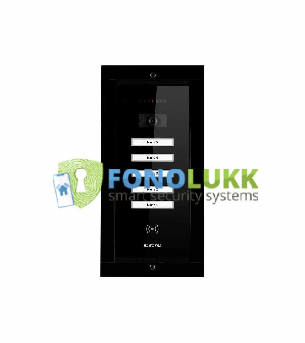 VPM.5FR02.ELB04 SMART VIDEO PANEL - 5 АБОНЕНТОВ, FLUSHCK MOUNTING, ЧЕРНЫЙ — изображение 1