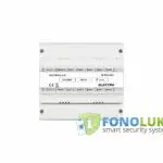 VIDEO CONNECTION BOX – 10 OUTPUTS - RJ45, DIN RAIL MOUNTING, WHITE