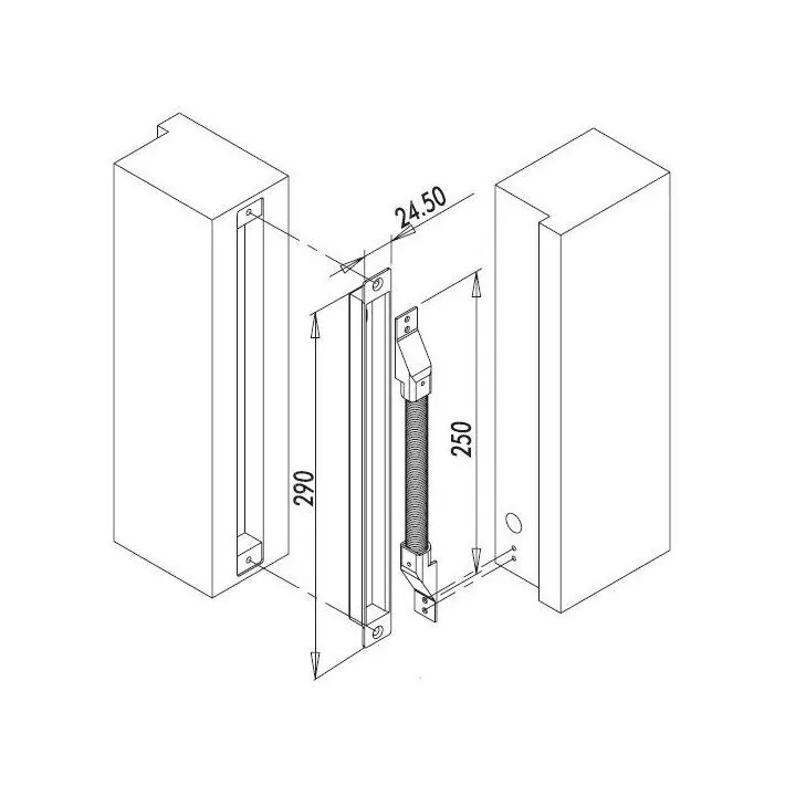 metal recessed ‎‎door loop